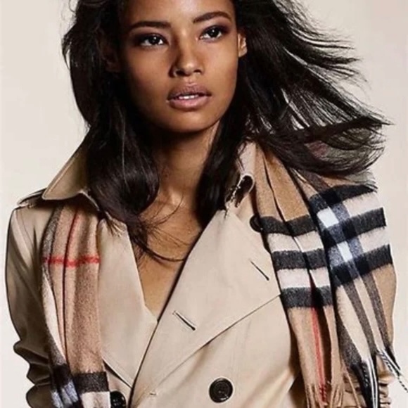 Burberry Classic Check 100% Cashmere Scarf - Picture 1 of 16